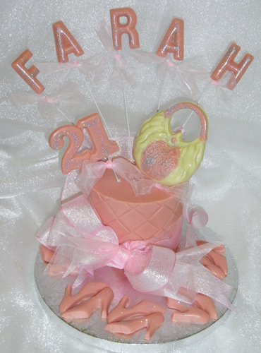 Large single tier of chocolate celebrating 18th birthday