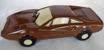 a picture of a milk chocolate Ferrari