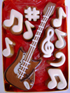 a picture of a chocolate guitar